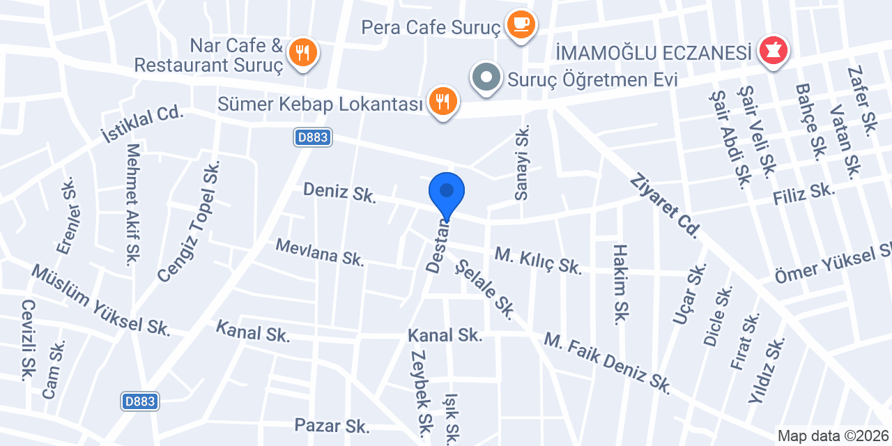 suruç çiçekçilik devrim konumu