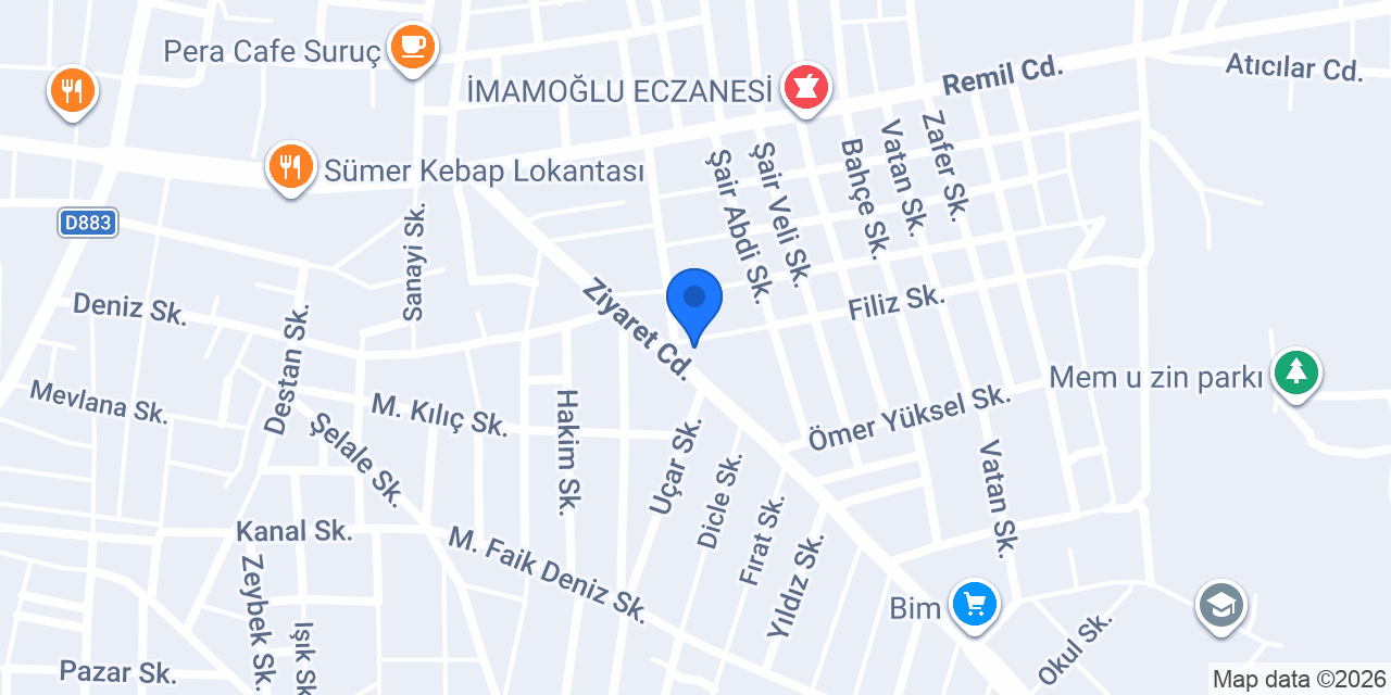 Suruç sınacı veteriner kliniği konumu