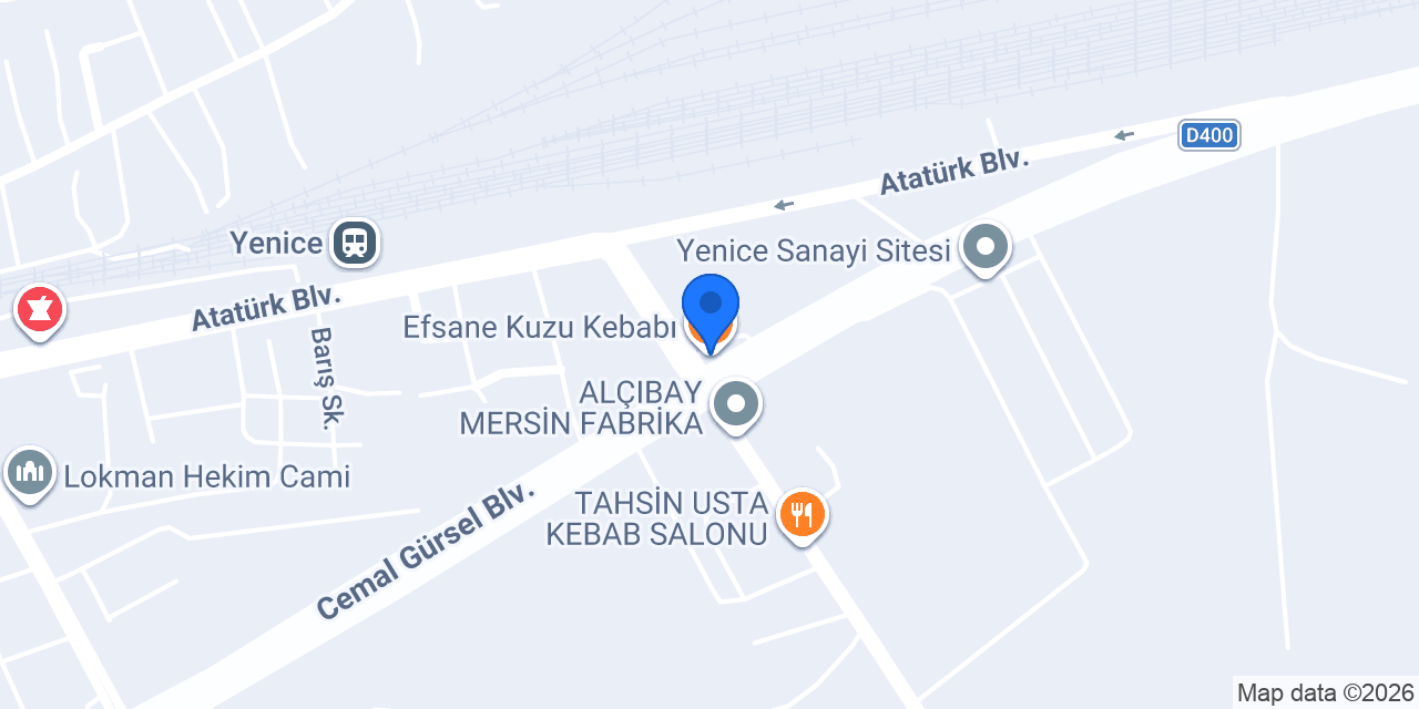 Efsane Kuzu Kebabı konumu