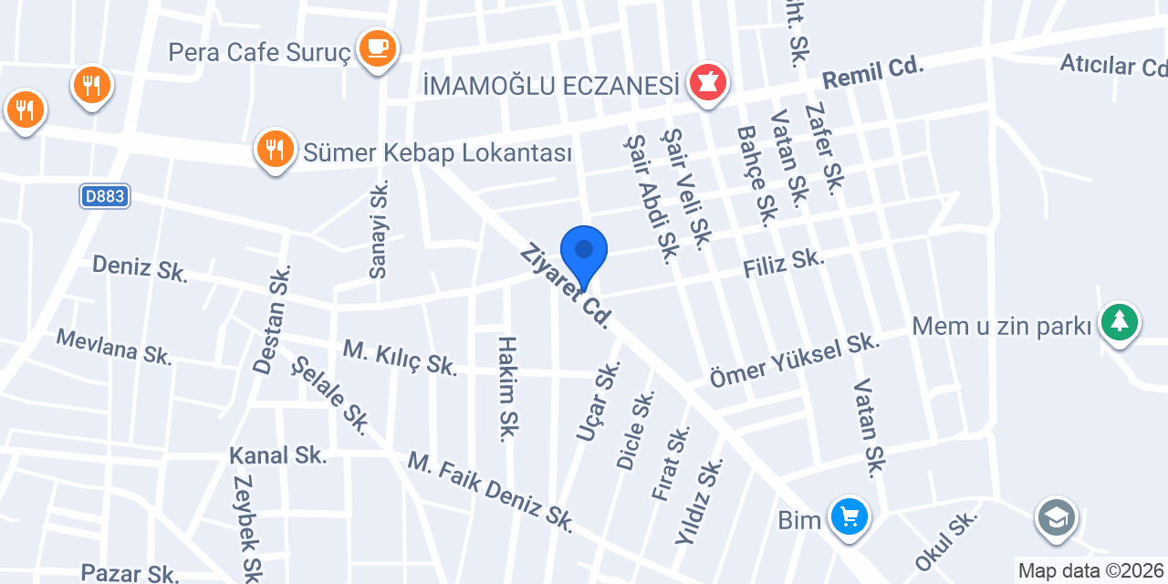 Ziyaret Ekmek Fabrikası konumu