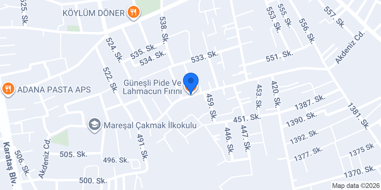 Güneşli Pide Ve Lahmacun Fırını konumu