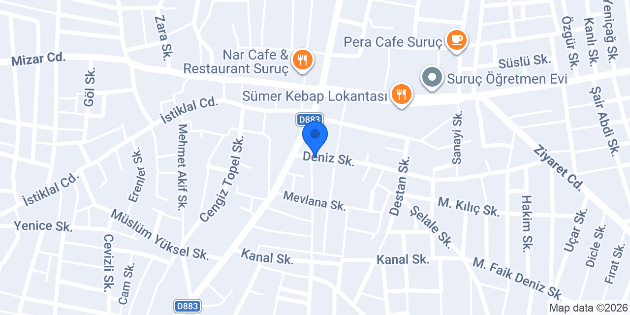 suruç çiçekçilik konumu