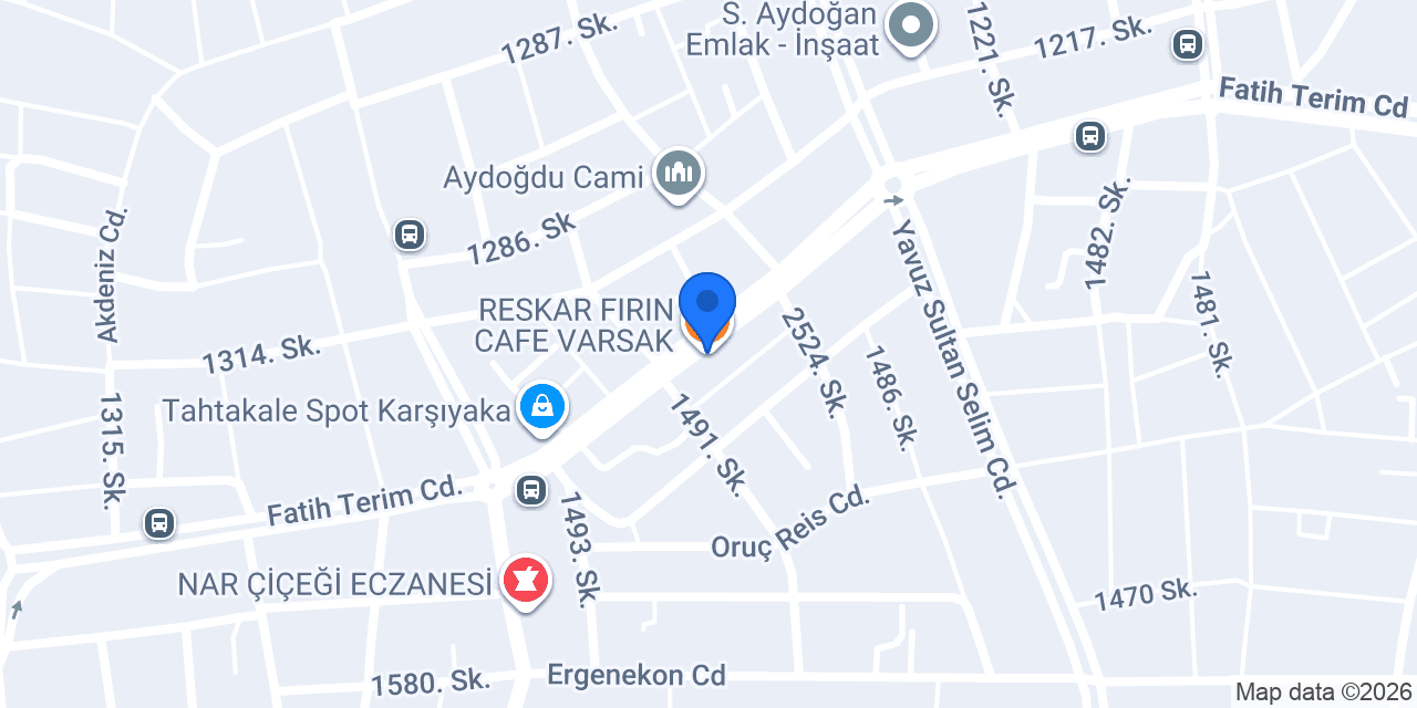RESKAR FIRIN CAFE VARSAK konumu