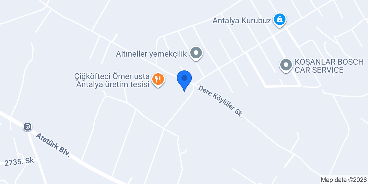 Sati Kahve Üretim Tesisi konumu