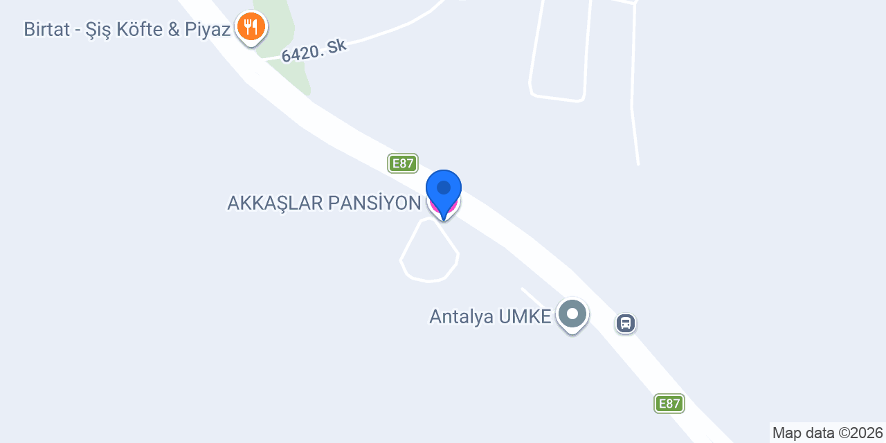 AKKAŞLAR PANSİYON konumu