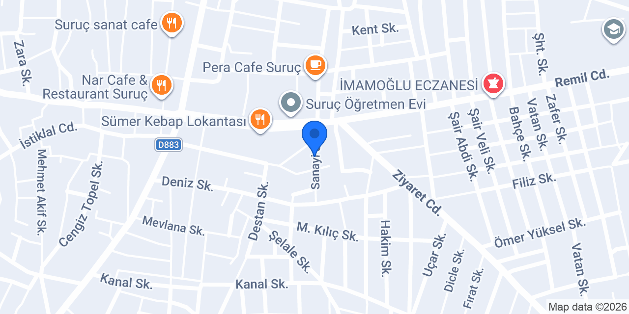 Suruç Vinç konumu