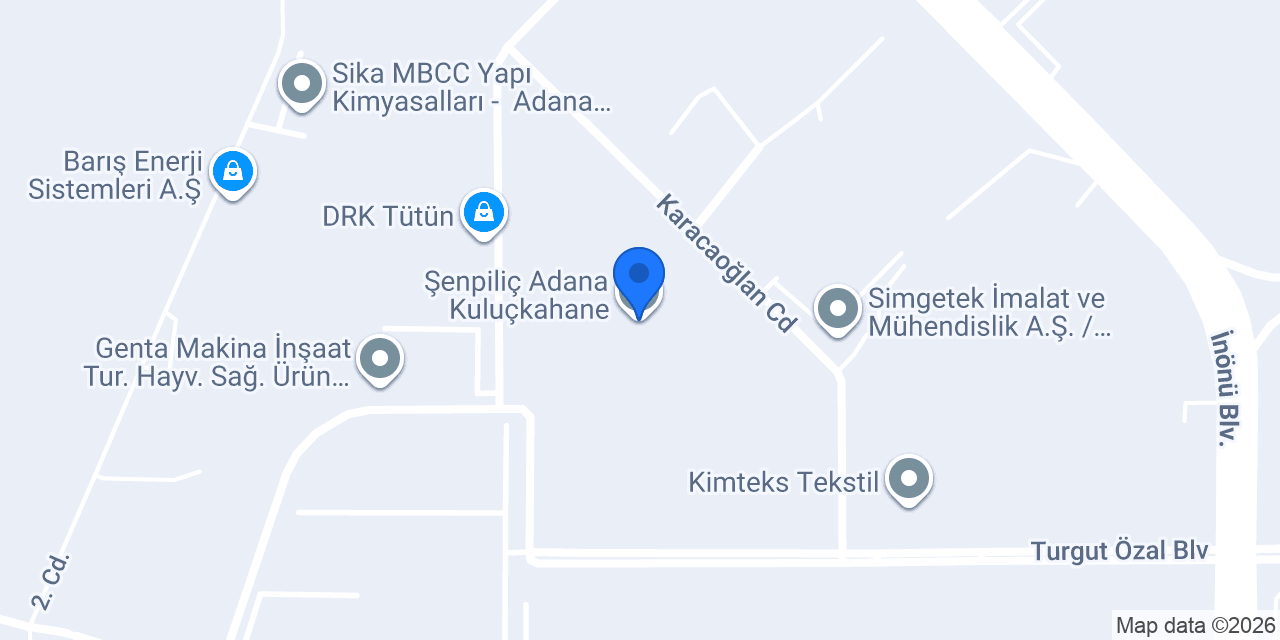 Şenpiliç Adana Kuluçkahane konumu