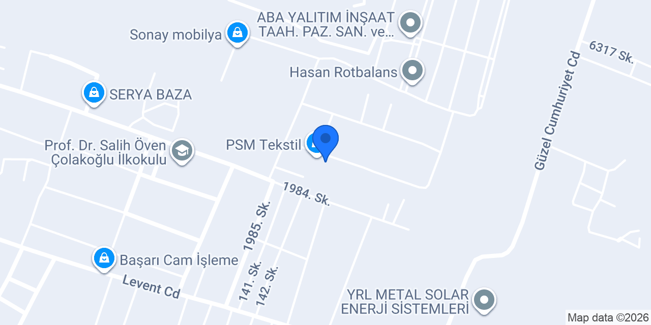 Can Öz Tekstil konumu