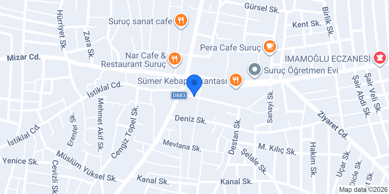 Suruç Melodi çiçekçilik konumu