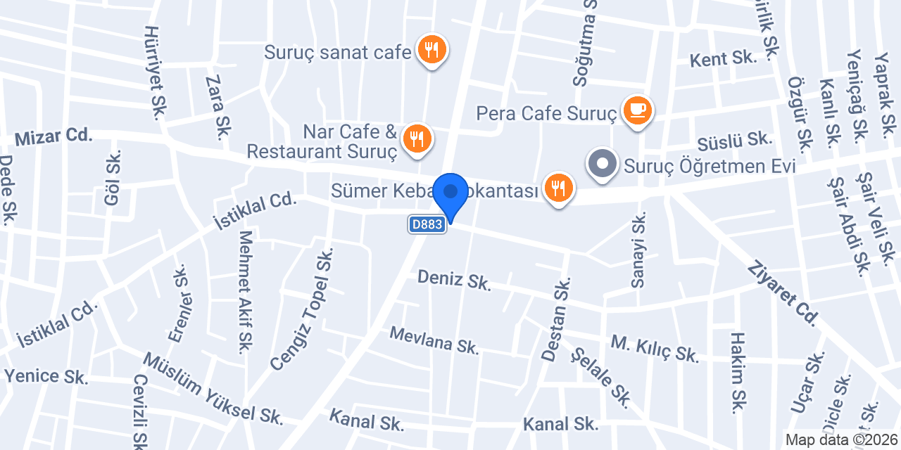 SURUÇ ÖZ SİVAS SEYAHAT konumu