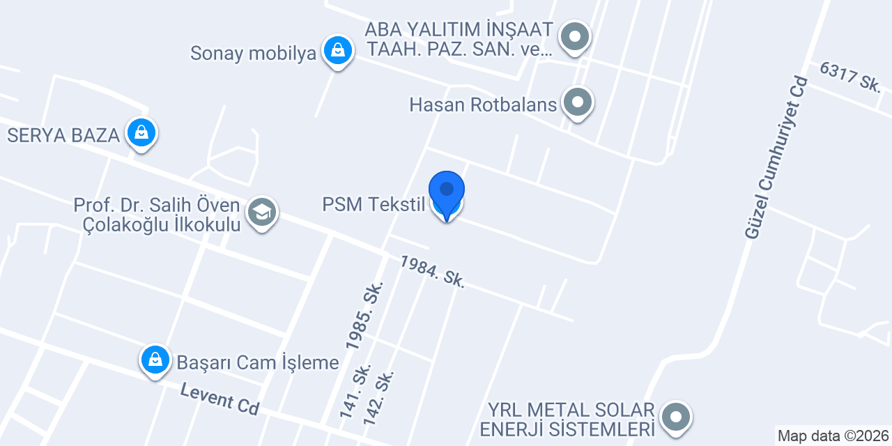 PSM Tekstil konumu