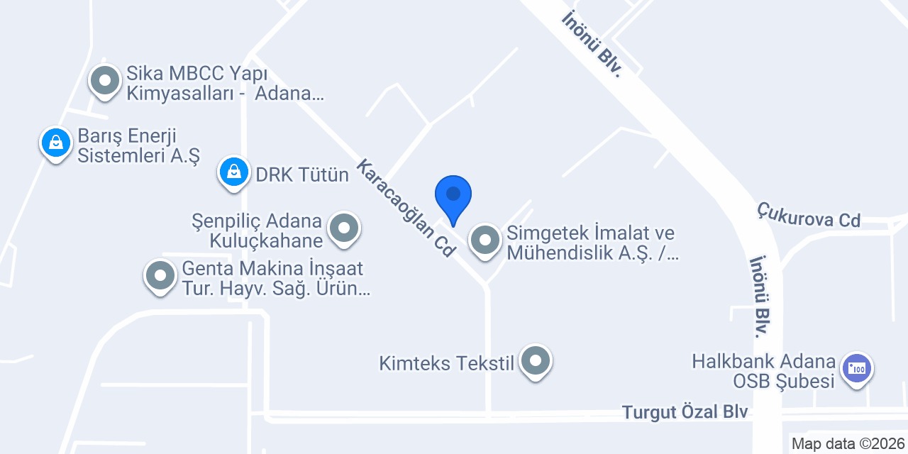 Kadıteks Tekstil Büküm Fabrikası konumu