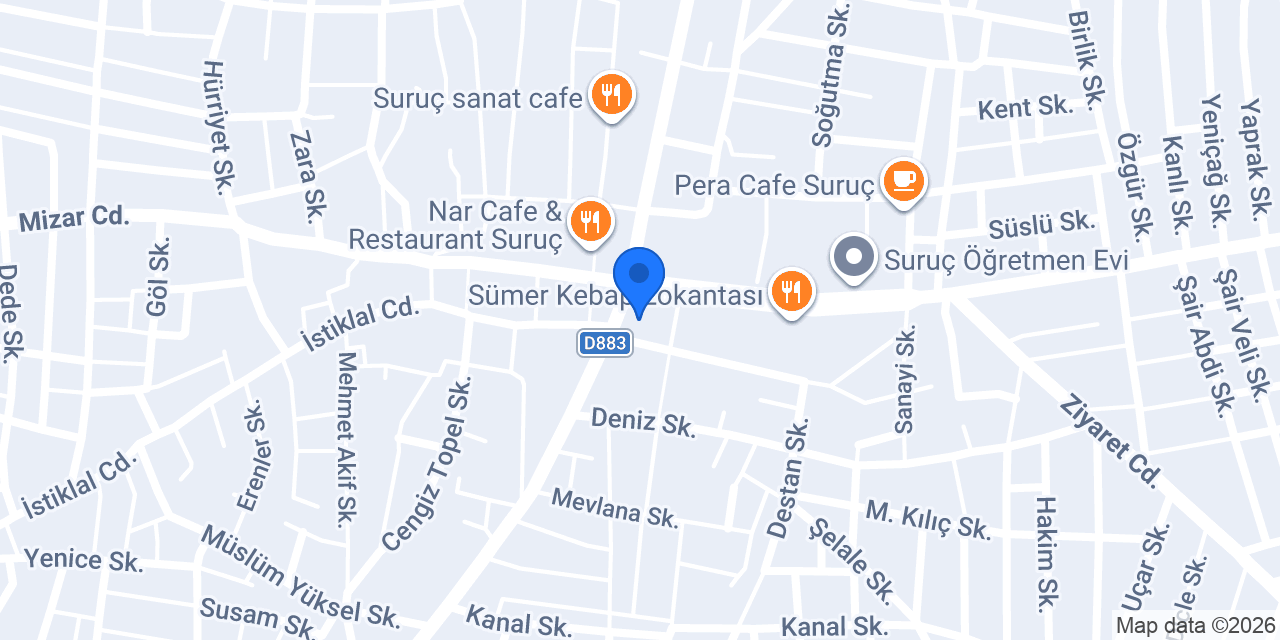 SURUÇ TOKAT SEYAHAT konumu