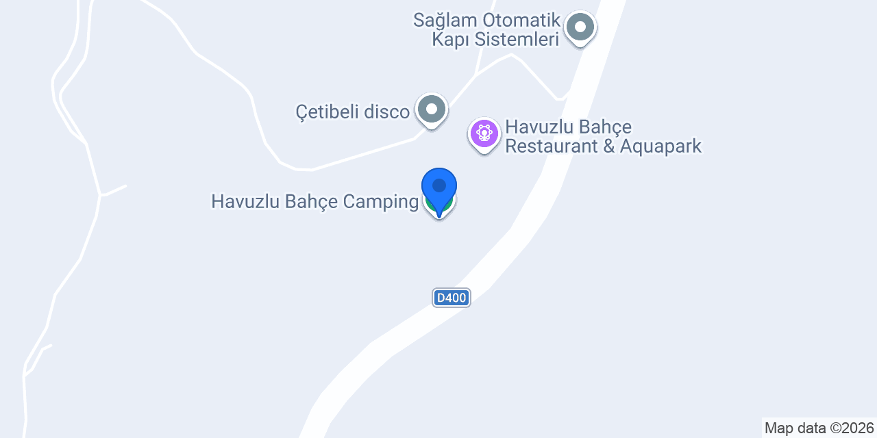 Havuzlu Bahçe Camping konumu