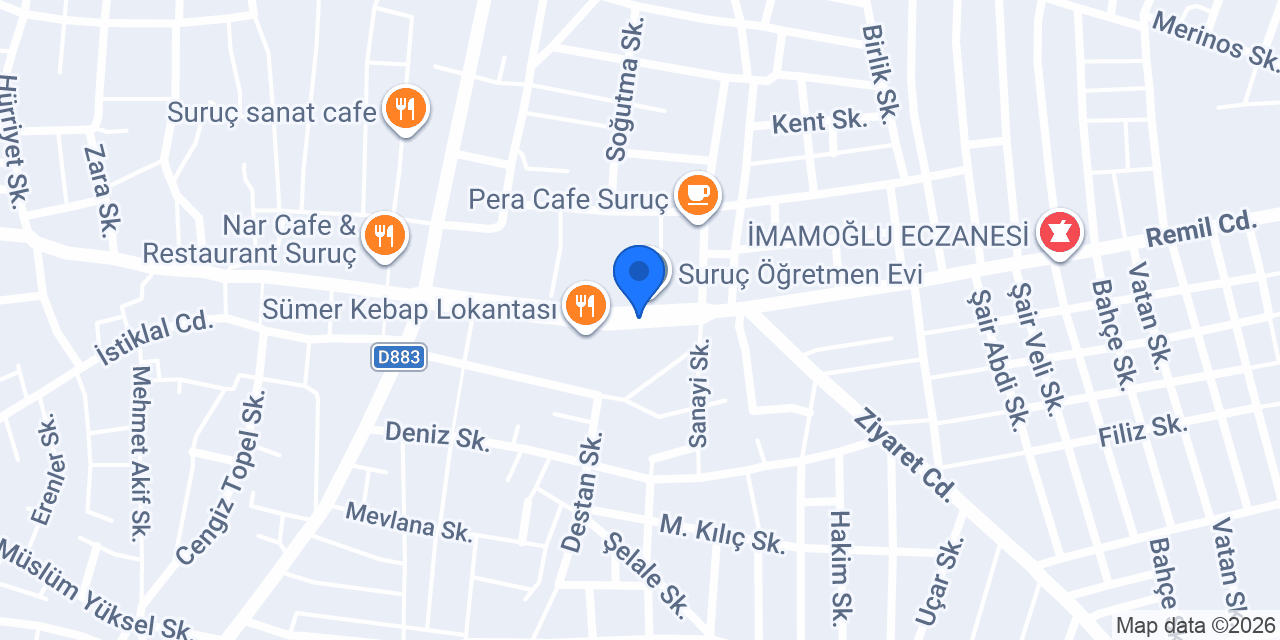 Suruç Gastronomi Merkezi konumu
