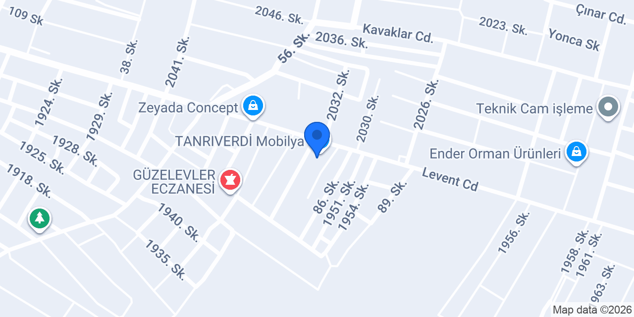 TANRIVERDİ Mobilya konumu