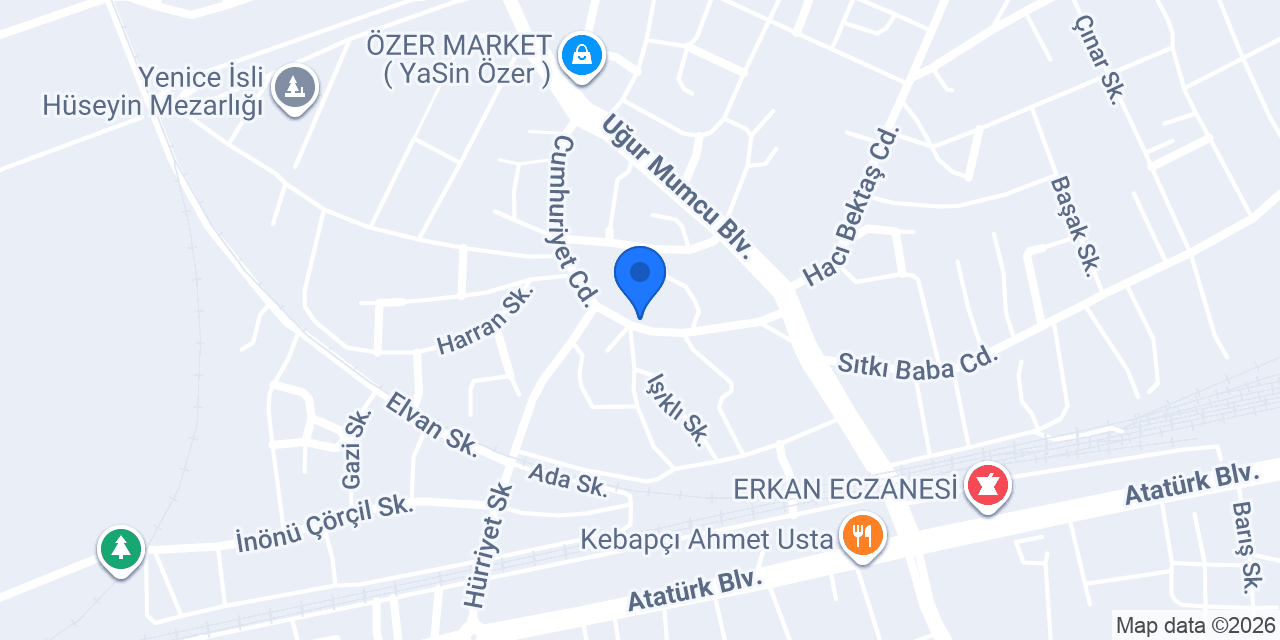Öz Yenice Rent A Car konumu