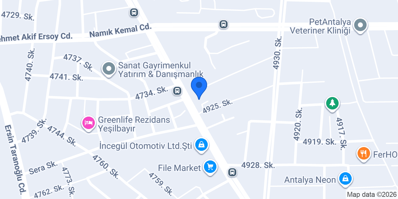 Mobilya dekorasyon ve iç mimari proje konumu