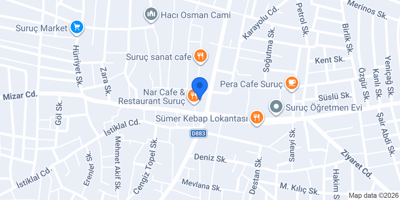 SURUÇ KEPÇE ŞAHİN HAFRİYAT konumu