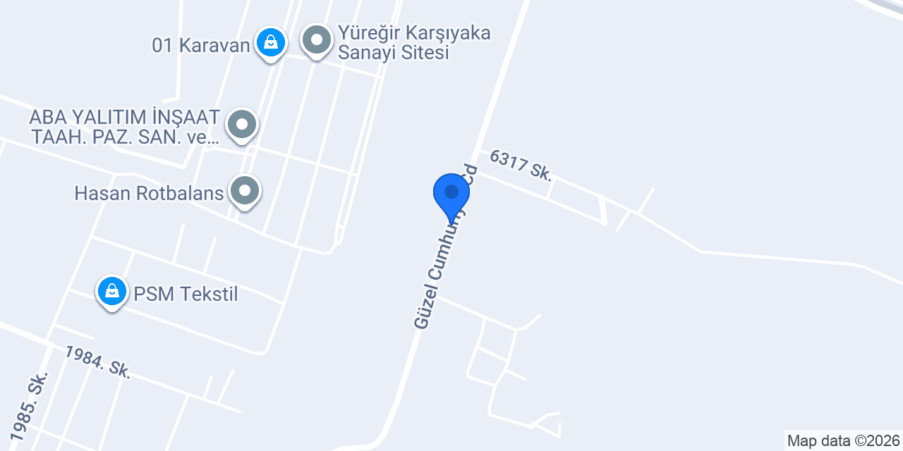 Dimaks Beton Doğu Santral konumu