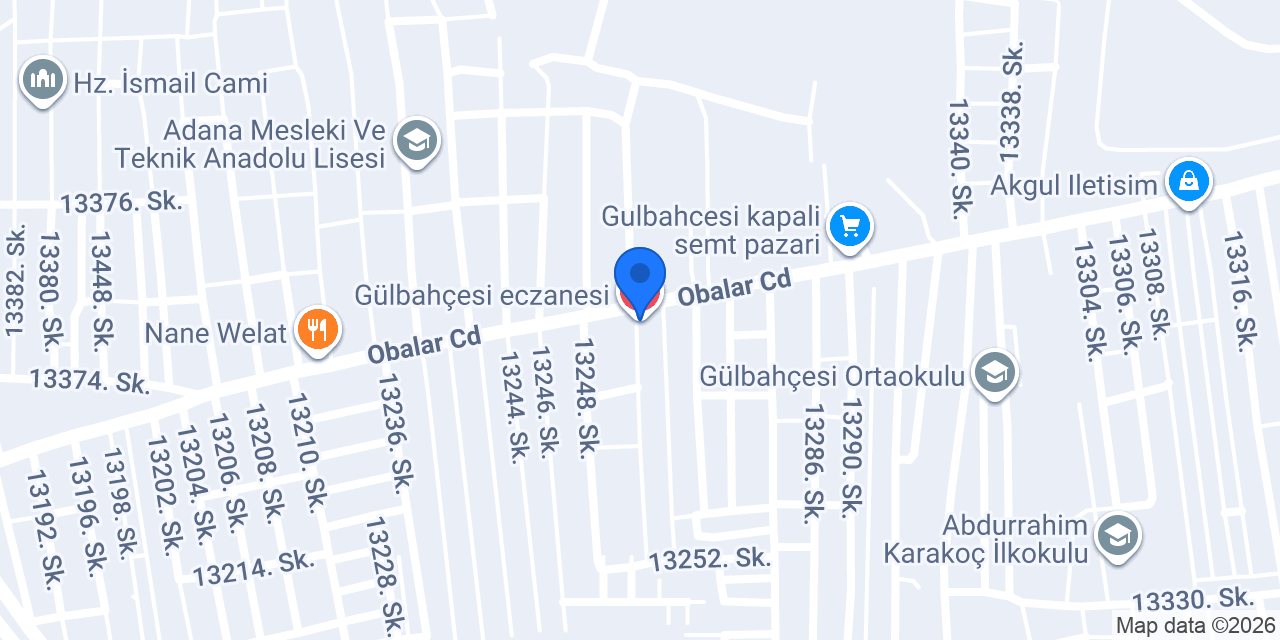 Gülbahçesi eczanesi konumu