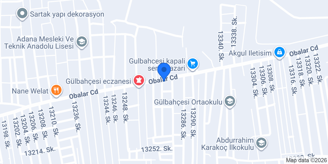Durmaz sıhhi tesisat konumu