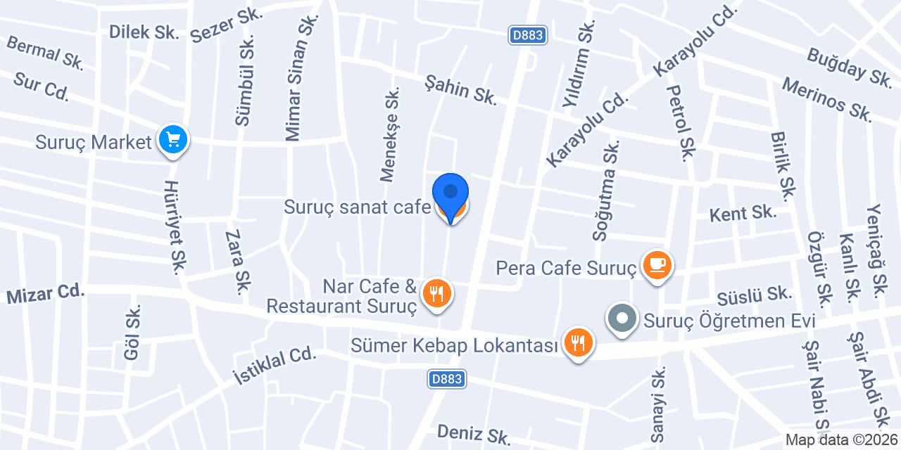 Suruç sanat cafe konumu