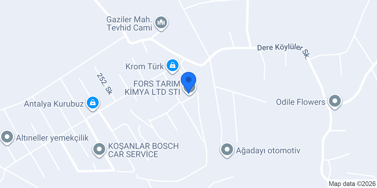 FORS TARIM KİMYA LTD STI konumu