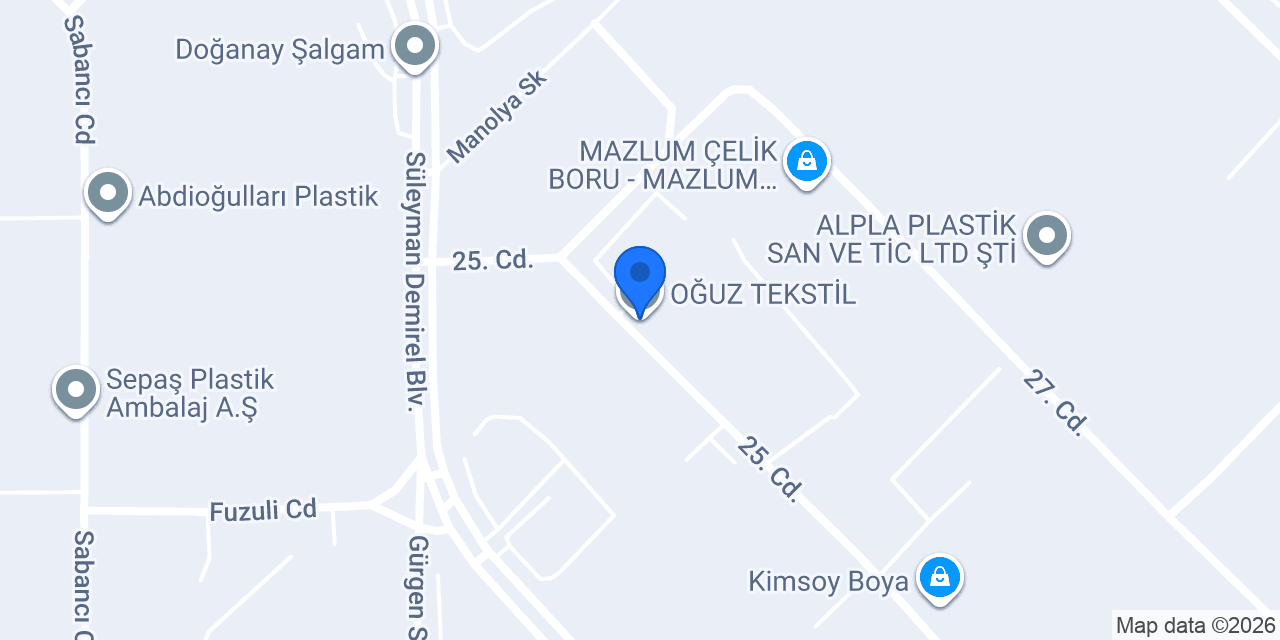 OĞUZ TEKSTİL konumu