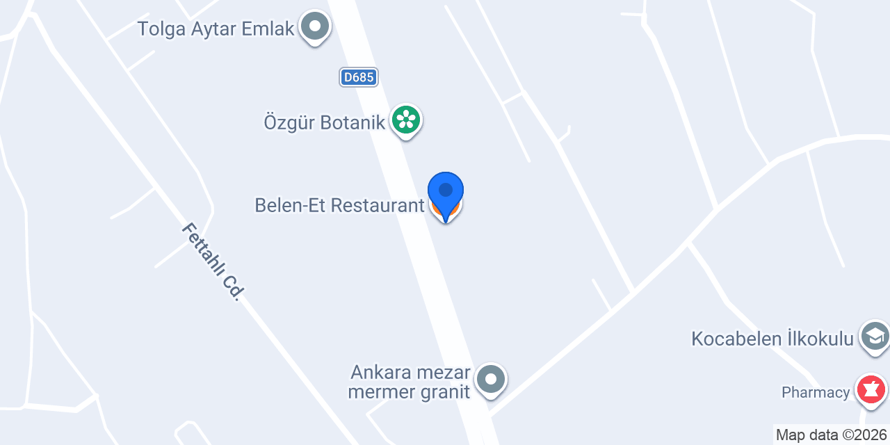 Belen-Et Restaurant konumu