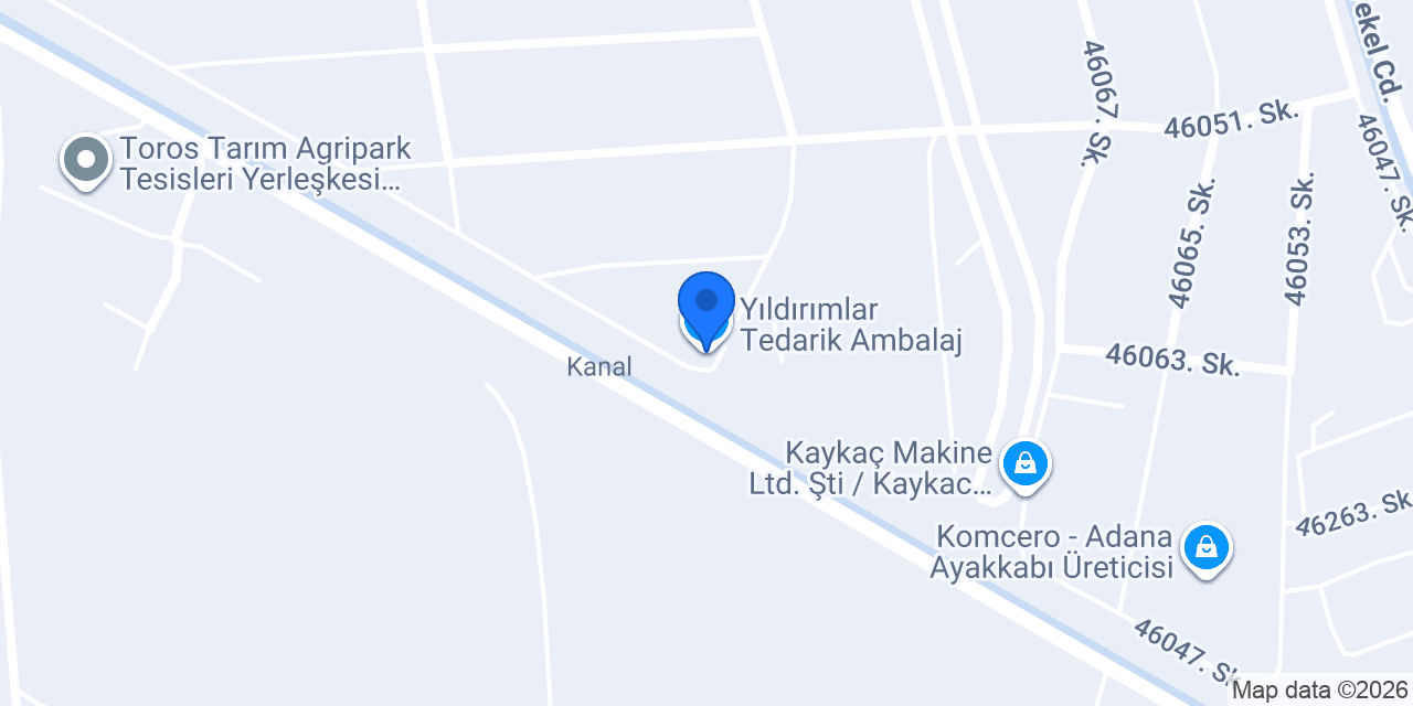 Yıldırımlar Tedarik Ambalaj konumu