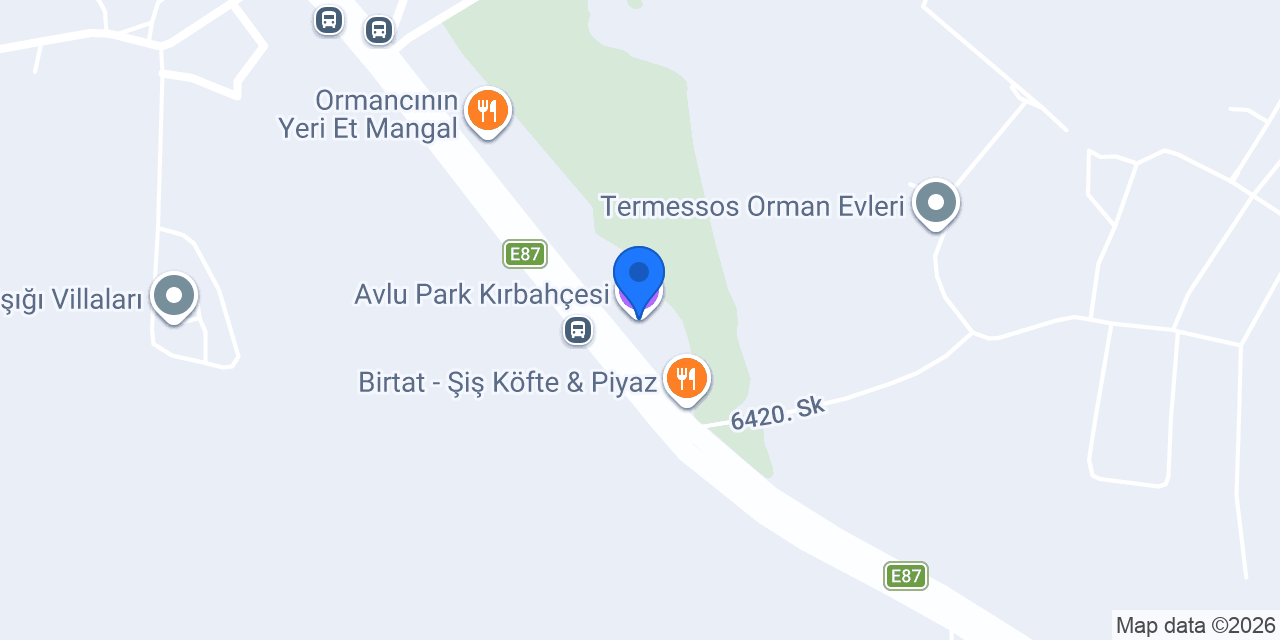 Avlu Park Kırbahçesi konumu