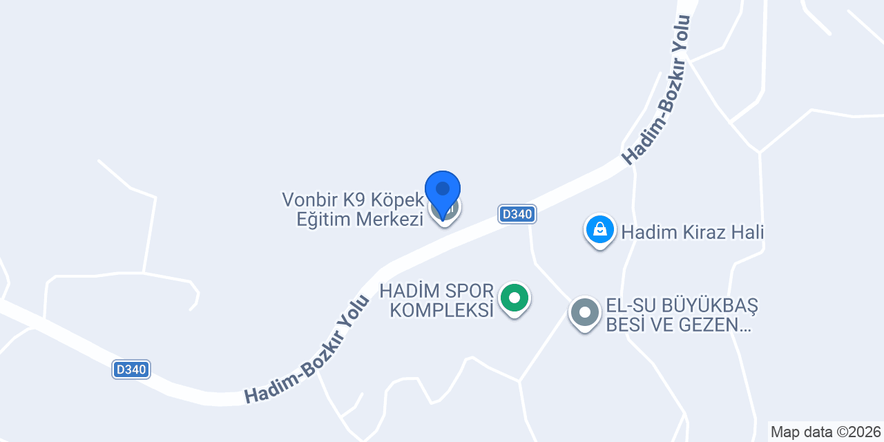 Vonbir K9 Köpek Eğitim Merkezi konumu