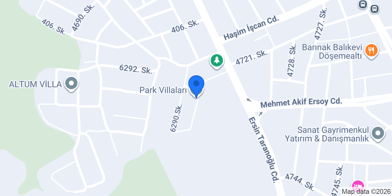 Park Villaları konumu