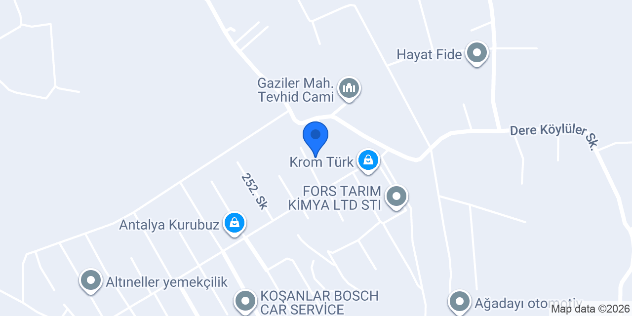 Akdeniz Peçete konumu