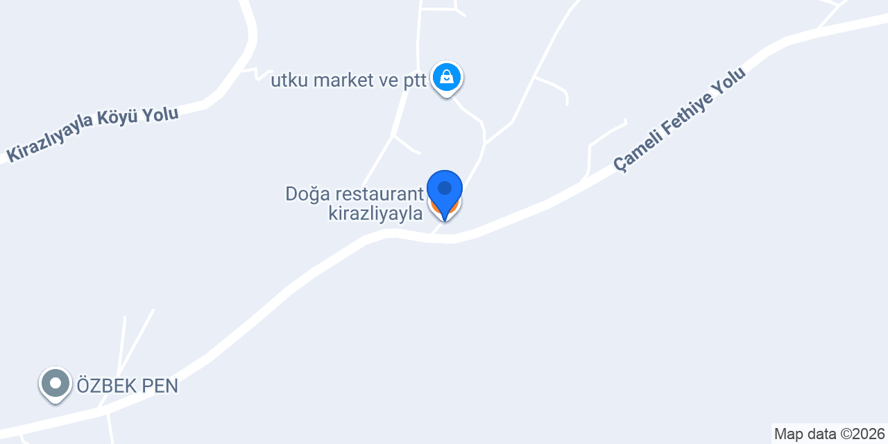Doğa restaurant kirazliyayla konumu