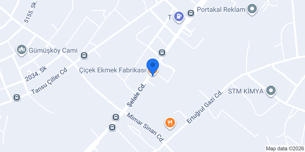 Çiçek Ekmek Fabrikası konumu