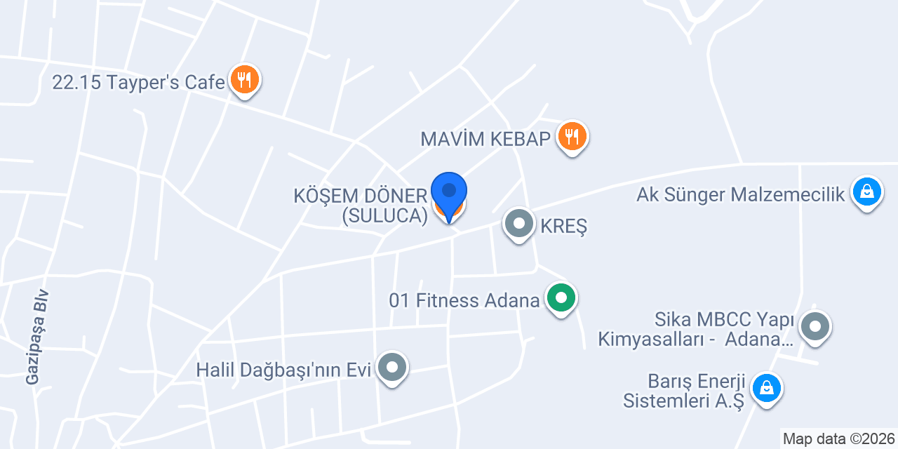 KÖŞEM DÖNER (SULUCA) konumu