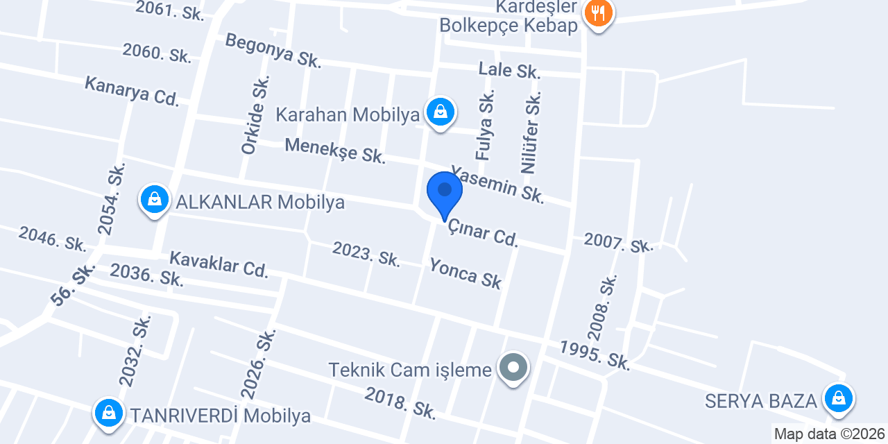 Beycan Derya Mobilya konumu