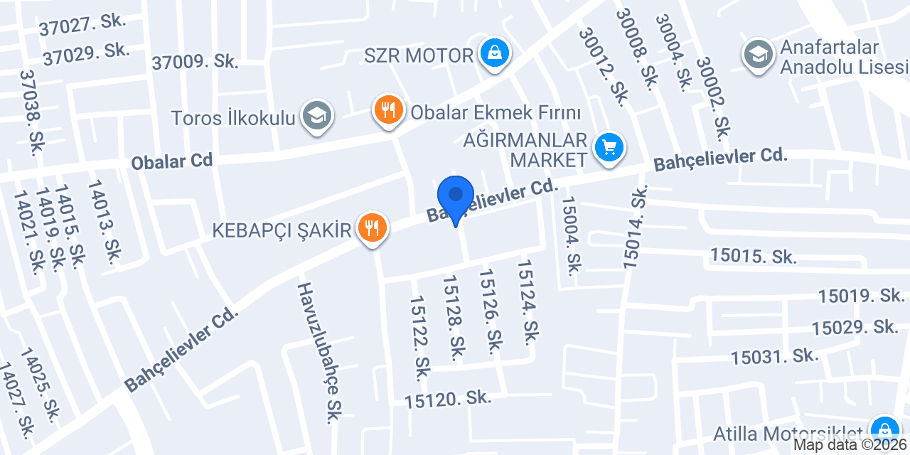Sercan Otomotiv konumu