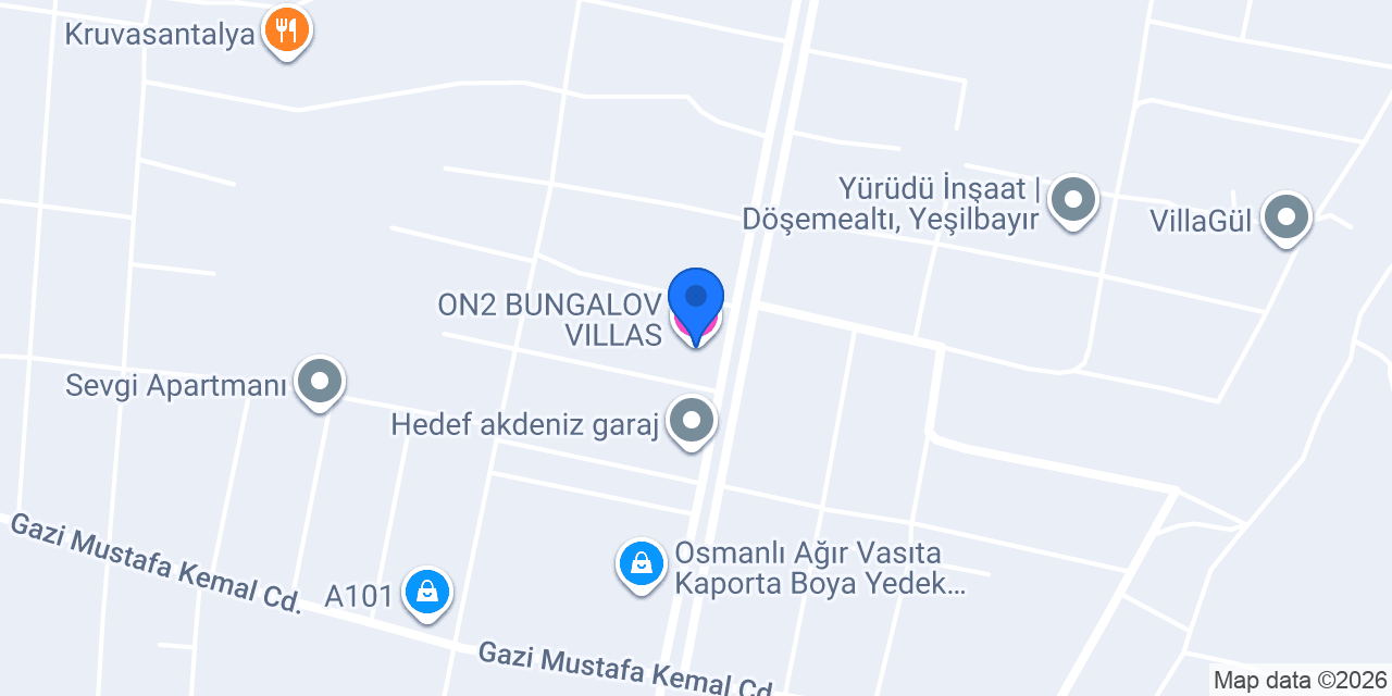 ON2 BUNGALOV VILLAS konumu