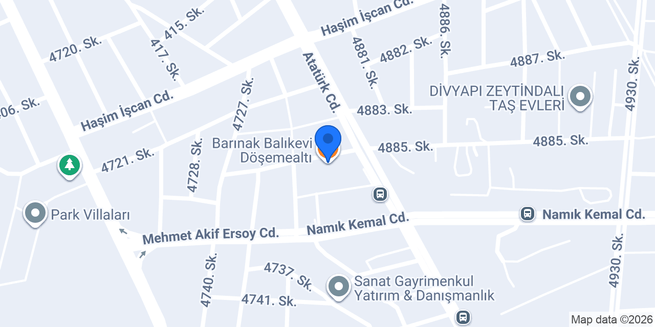 Barınak Balıkevi Döşemealtı konumu