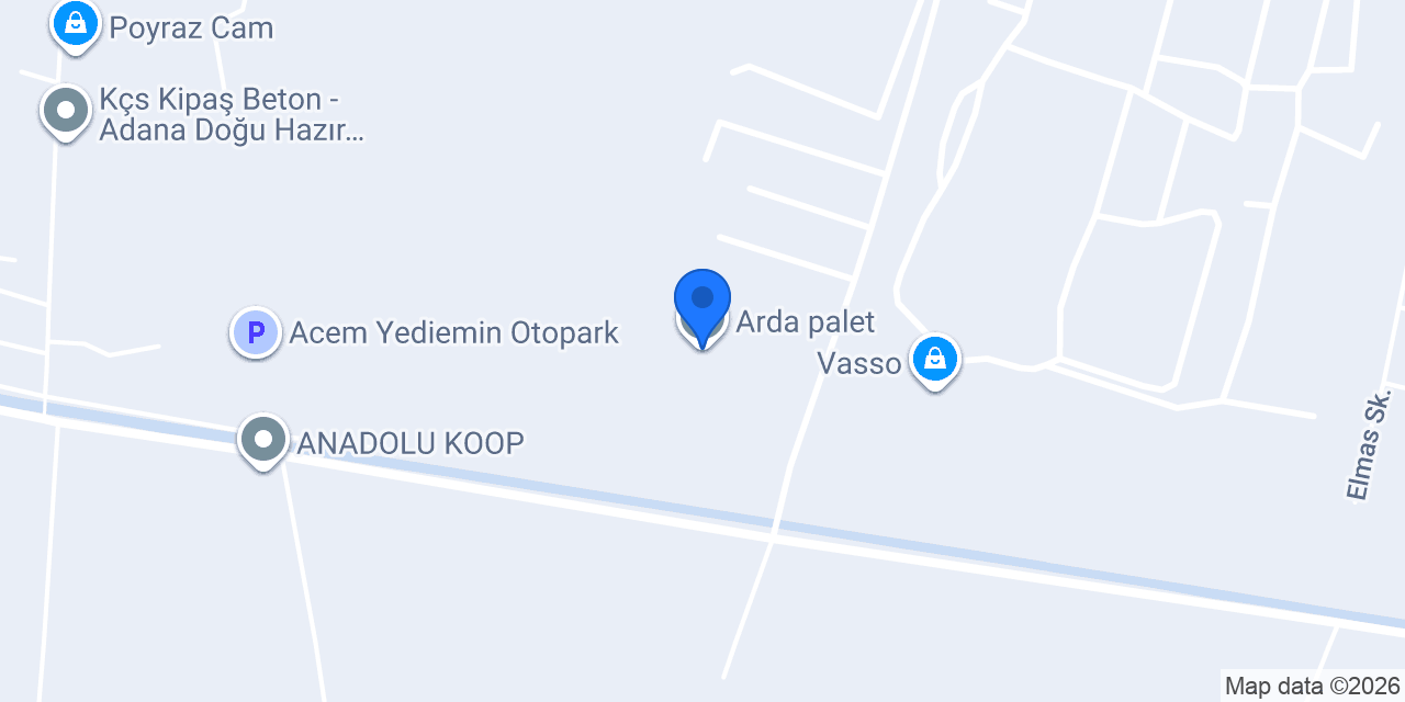 Arda palet konumu