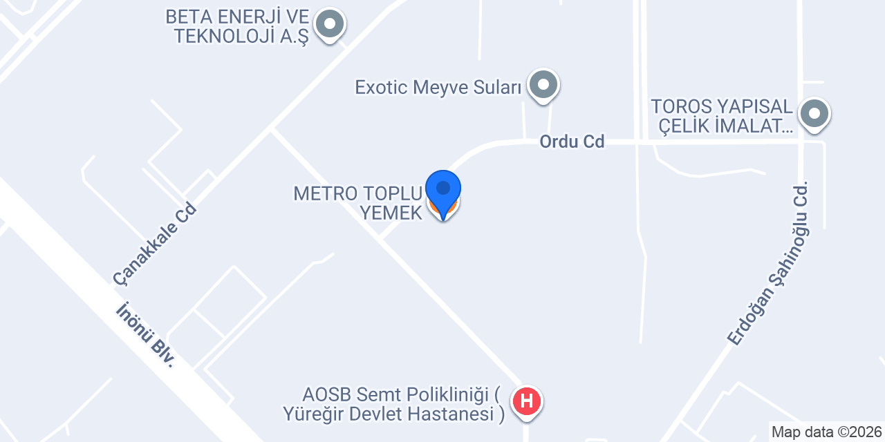 METRO TOPLU YEMEK konumu
