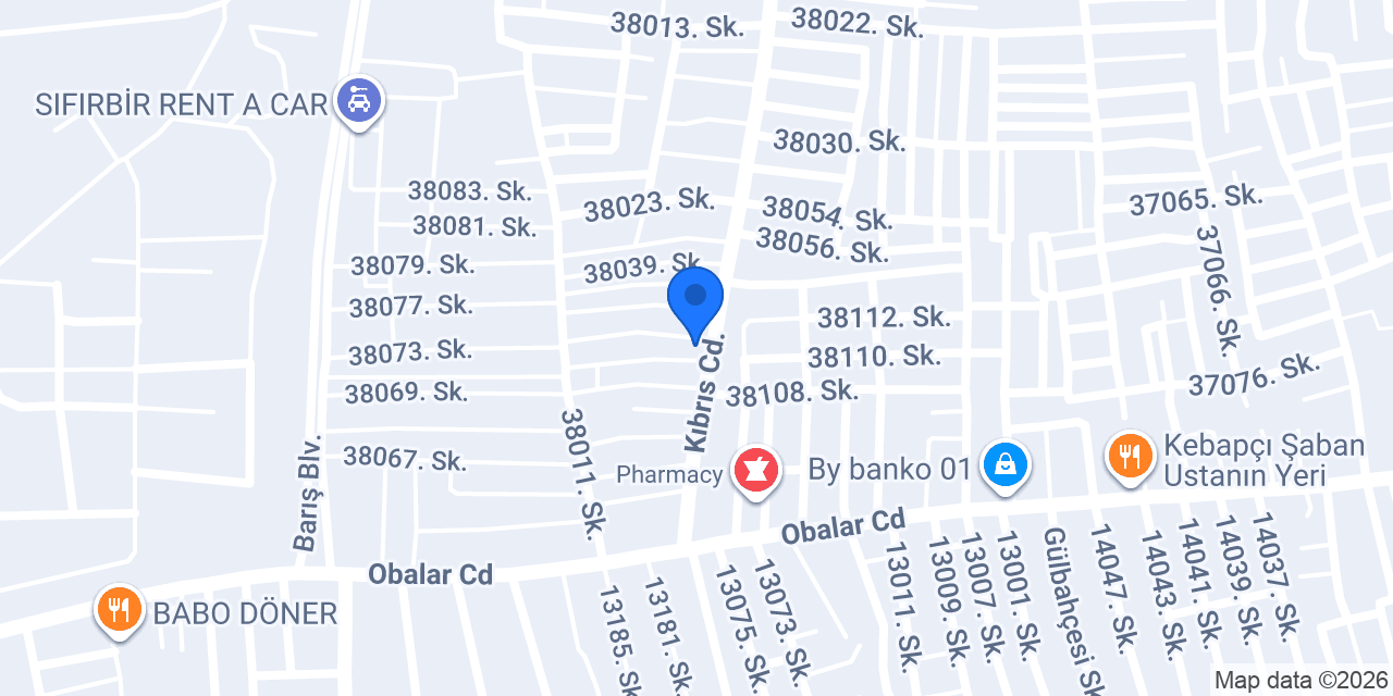 Gülbahar Mobilya konumu