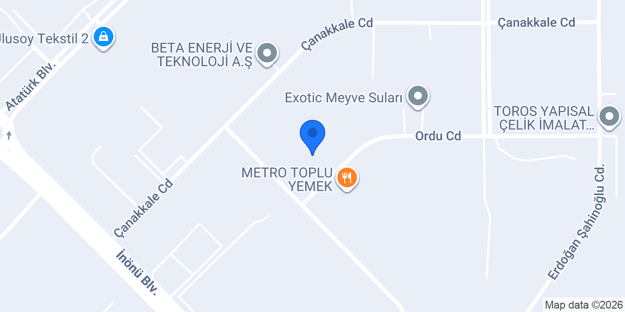 BTV Kimya San. ve Tic. A.Ş. konumu