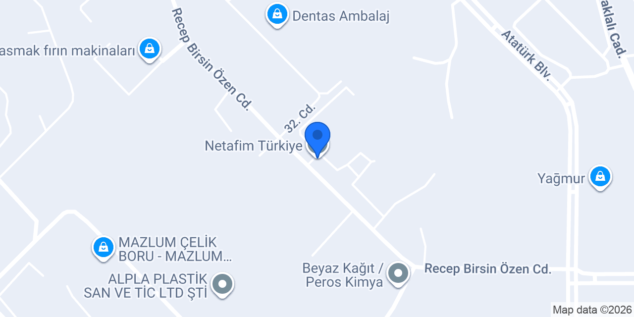 Netafim Türkiye konumu
