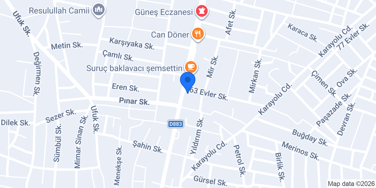 Hacıbey Baklavaları Sofi usta konumu
