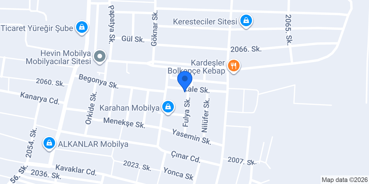 Keskin Doşeme Malzemeleri konumu