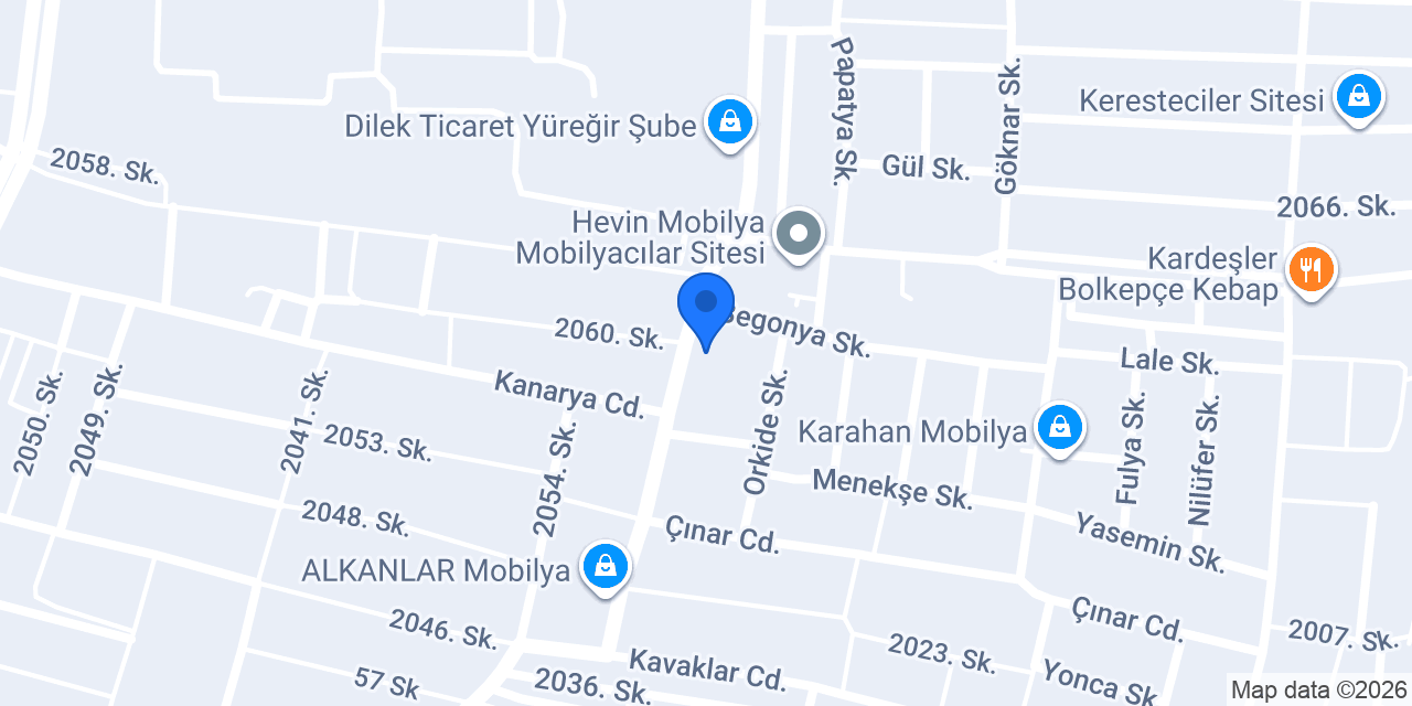 Malgir Mobilya Fabrika Satış Mağazası konumu